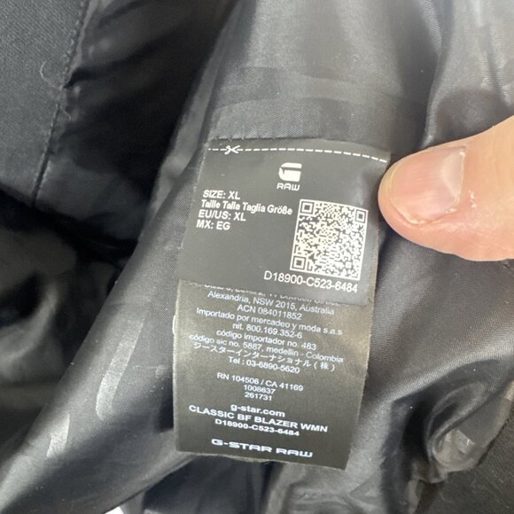 G-Star RAW Classic BF Blazer Women’s XL Black Structured Jacket - Picture 8 of 10